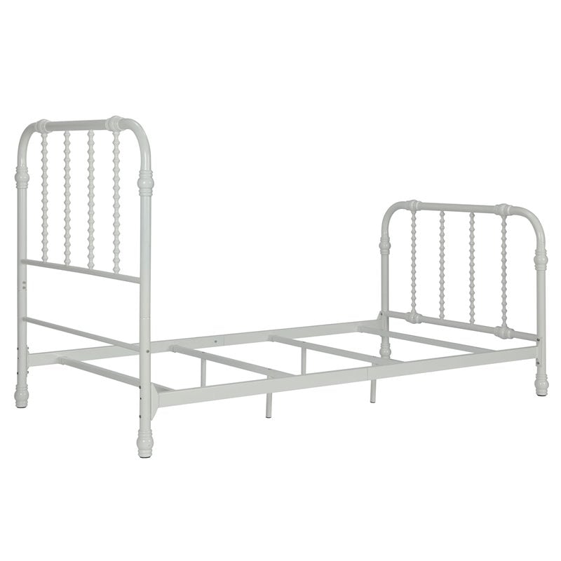 DHP Jenny Lind Metal Twin Bed in White | Cymax Business