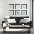 DHP Andora Coil Faux Leather Convertible Sofa in Black