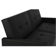 DHP Andora Coil Faux Leather Convertible Sofa in Black