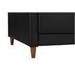DHP Andora Coil Faux Leather Convertible Sofa in Black