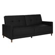 DHP Andora Coil Faux Leather Convertible Sofa in Black