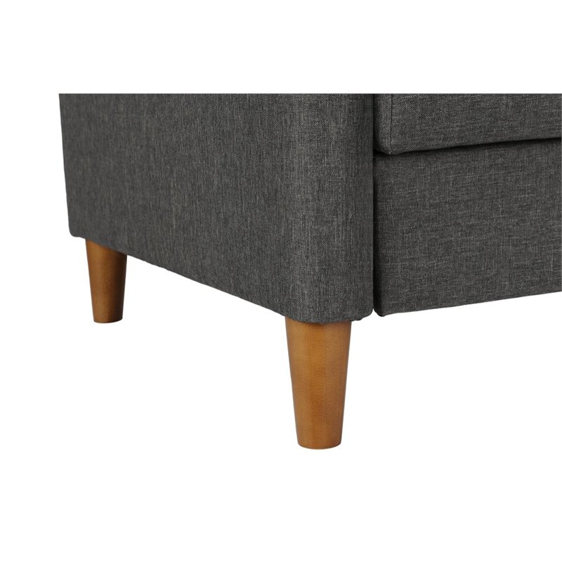 DHP Jasper Coil Linen Sleeper Sofa in Gray