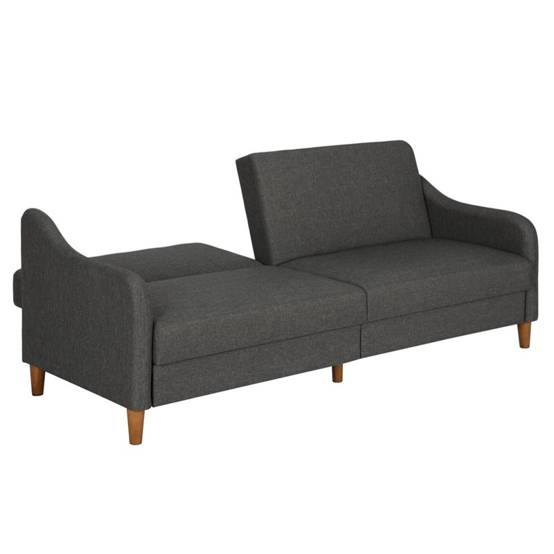 DHP Jasper Coil Linen Sleeper Sofa in Gray