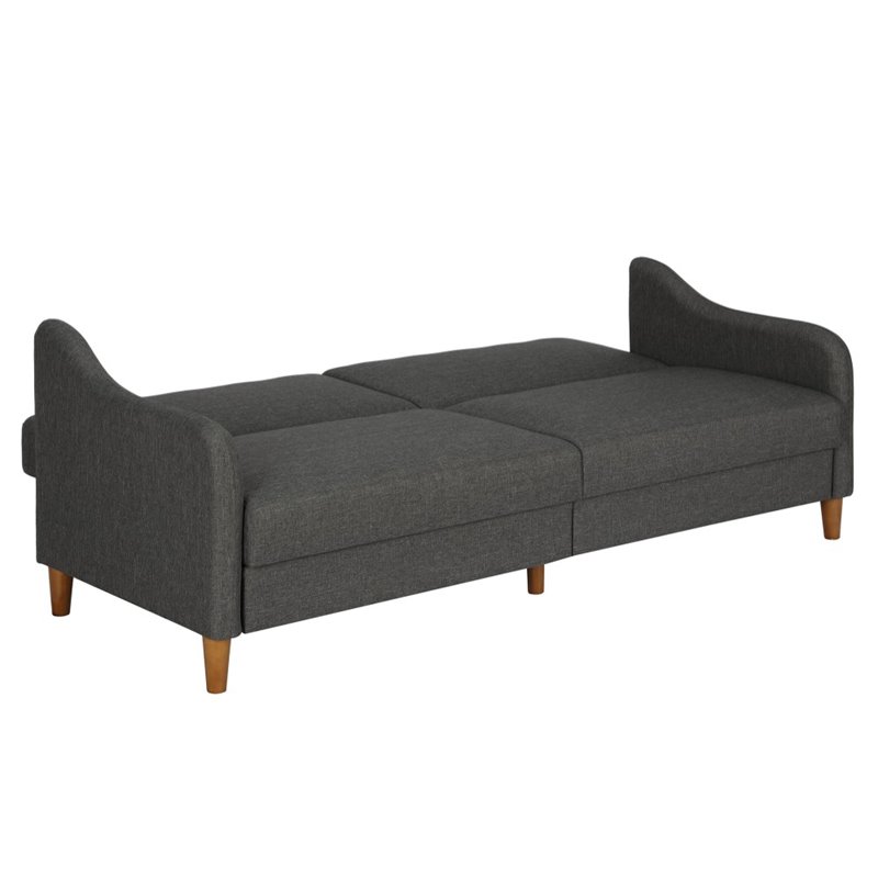 DHP Jasper Coil Linen Sleeper Sofa in Gray