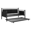DHP Astoria Upholstered Twin Metal Daybed and Trundle in Black