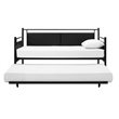 DHP Astoria Upholstered Twin Metal Daybed and Trundle in Black