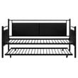 DHP Astoria Upholstered Twin Metal Daybed and Trundle in Black