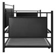DHP Astoria Upholstered Twin Metal Daybed and Trundle in Black