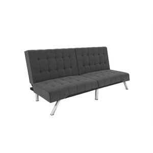 dhp emily convertible sleeper sofa in gray