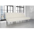 DHP Nola Faux Leather Convertible Sleeper Sofa in White