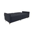DHP Andora Coil Linen Convertible Sleeper Sofa in Navy Blue