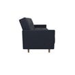 DHP Andora Coil Linen Convertible Sleeper Sofa in Navy Blue