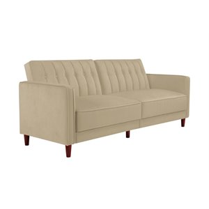 dhp pin velvet convertible sleeper sofa-ll