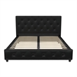 DHP Dakota Faux Leather Upholstered Full Platform Bed in Black