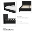 DHP Dakota Faux Leather Upholstered Full Platform Bed in Black