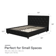 DHP Dakota Faux Leather Upholstered Full Platform Bed in Black