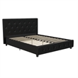 DHP Dakota Faux Leather Upholstered Full Platform Bed in Black