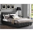 DHP Dakota Faux Leather Upholstered Queen Platform Bed in Black