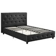 DHP Dakota Faux Leather Upholstered Queen Platform Bed in Black