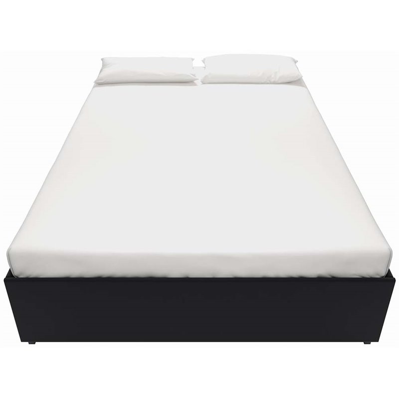 DHP Maven Faux Leather Upholstered Queen Platform Storage Bed in Black