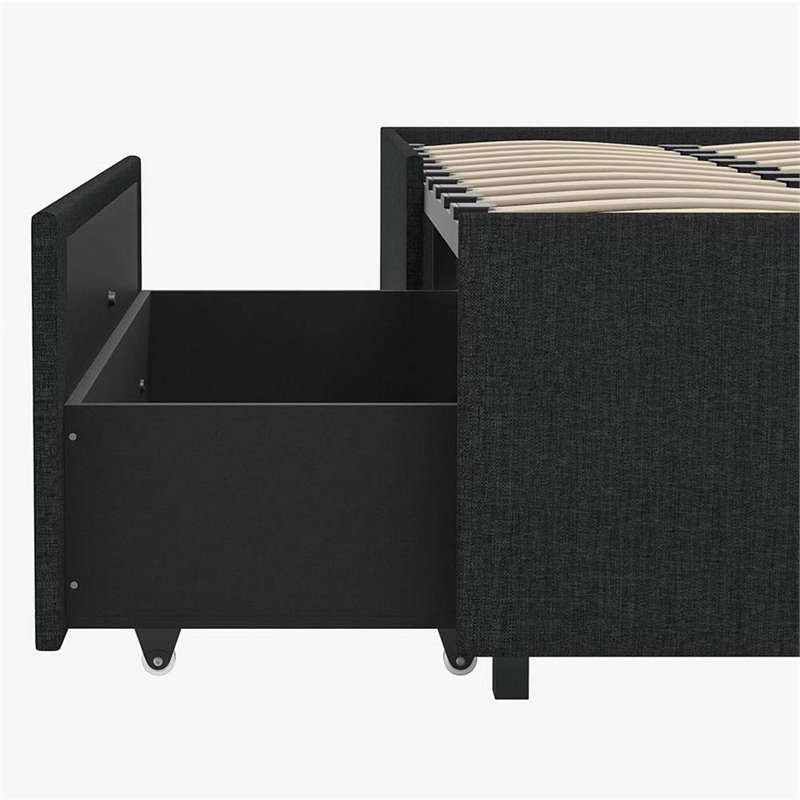 DHP Maven Linen Upholstered Twin Platform Storage Bed in ...