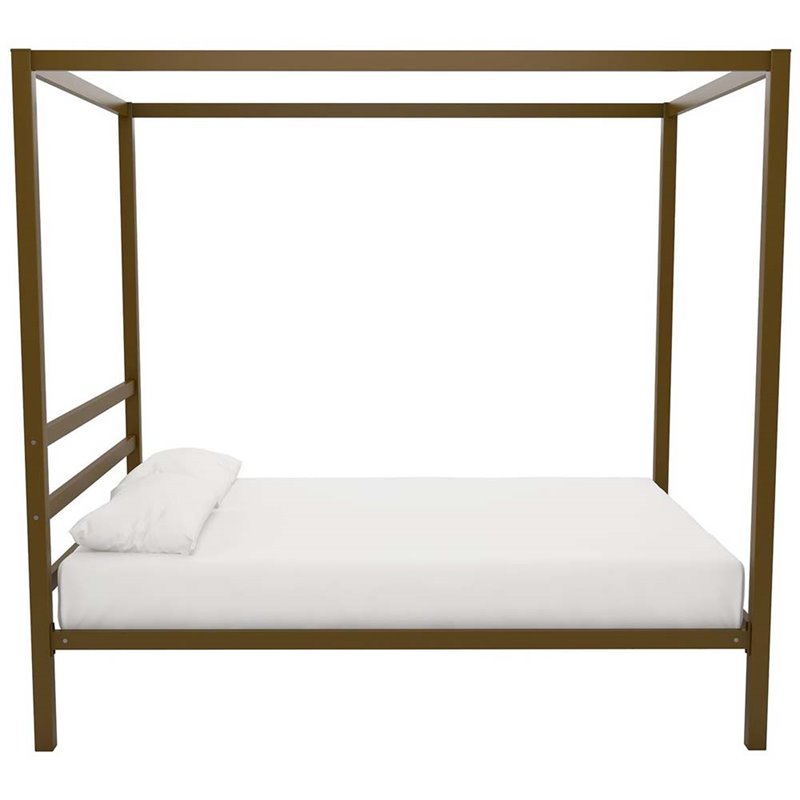 DHP Modern Full Metal Canopy Bed in Gold - 4073939