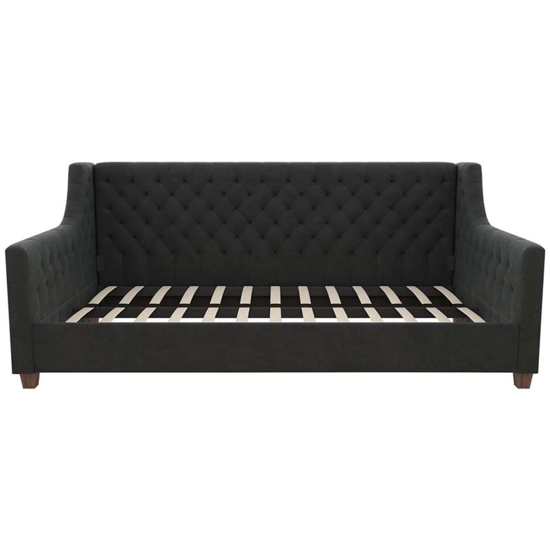 DHP Jordyn Velvet Upholstered Daybed In Gray | Cymax Business