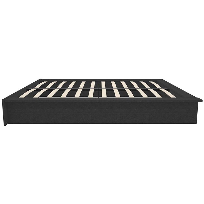 Dhp Maven Linen Upholstered Queen Platform Bed In Gray Cymax Business Dhp Maven Linen Upholstered Queen, Dhp Maven Platform Bed With Under Storage King Size Frame Grey