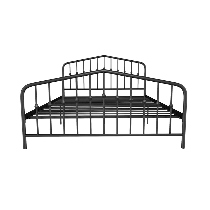 Novogratz Bushwick Queen Adjustable Metal Bed in Black