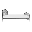 Novogratz Bushwick Queen Adjustable Metal Bed in Black
