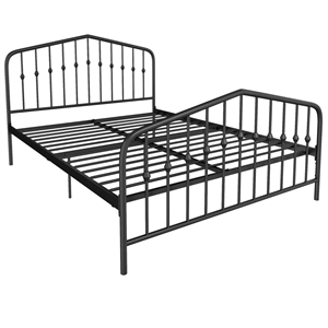 novogratz bushwick adjustable metal bed in black