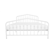 Novogratz Bushwick Queen Adjustable Metal Bed in White