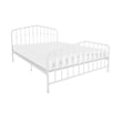 Novogratz Bushwick Queen Adjustable Metal Bed in White