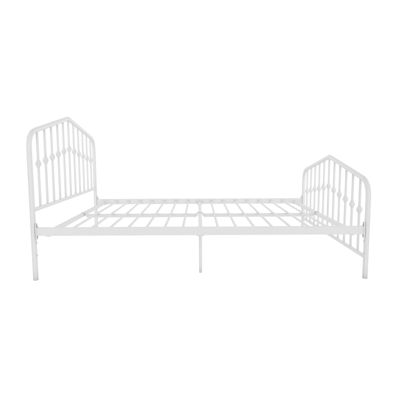 Novogratz Bushwick Queen Adjustable Metal Bed in White