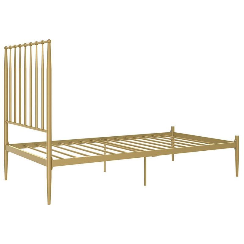 DHP Giulia Twin Metal Spindle Bed in Gold