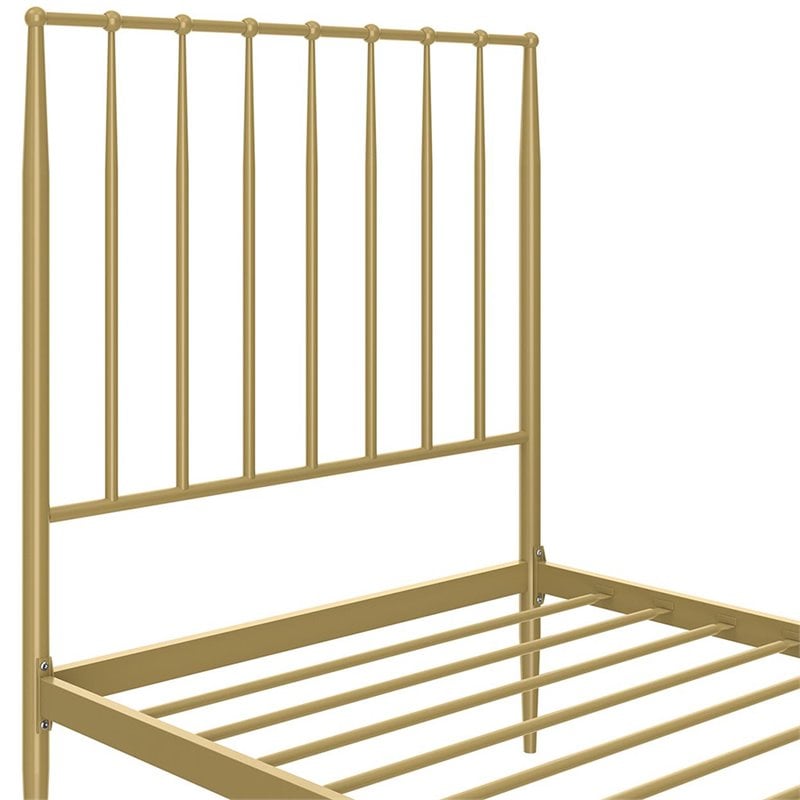 DHP Giulia Twin Metal Spindle Bed in Gold