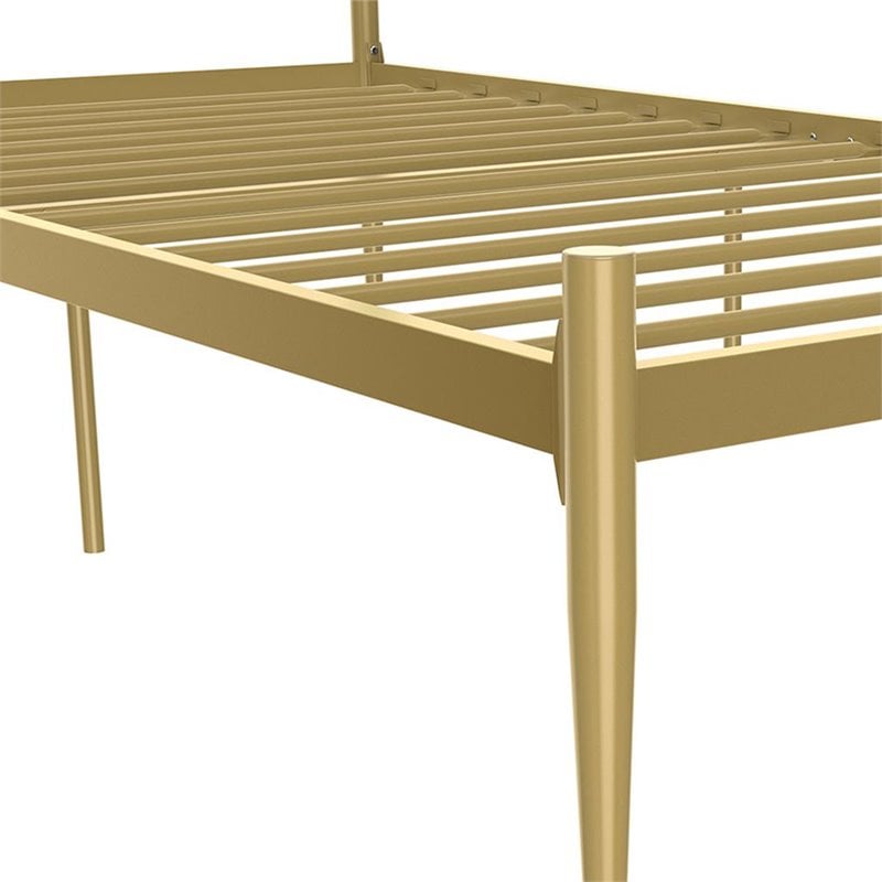 DHP Giulia Twin Metal Spindle Bed in Gold