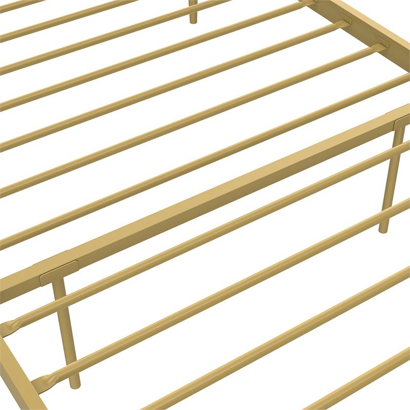 DHP Giulia Twin Metal Spindle Bed in Gold