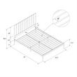DHP Giulia Queen Metal Spindle Bed in Gold