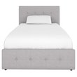 DHP Rose Tufted Twin Storage Panel Bed in Gray