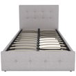 DHP Rose Tufted Twin Storage Panel Bed in Gray