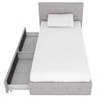 DHP Rose Tufted Twin Storage Panel Bed in Gray