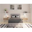 DHP Rose Tufted Twin Storage Panel Bed in Gray