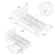 DHP Rose Tufted Twin Storage Panel Bed in Gray