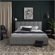 DHP Rose Tufted Full Storage Panel Bed in Gray