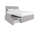DHP Rose Tufted Full Storage Panel Bed in Gray