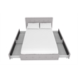 DHP Rose Tufted Full Storage Panel Bed in Gray