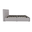 DHP Rose Tufted Full Storage Panel Bed in Gray