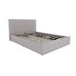 DHP Rose Tufted Full Storage Panel Bed in Gray