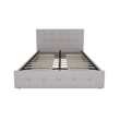 DHP Rose Tufted Full Storage Panel Bed in Gray